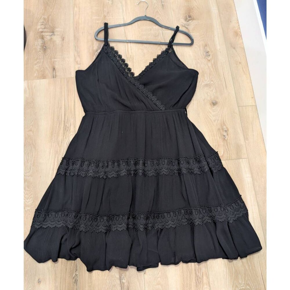 City Chic Dress Sunset Dream Black Plus 1X 18 Festival Wedding Western Gypsy EUC - Picture 4 of 13